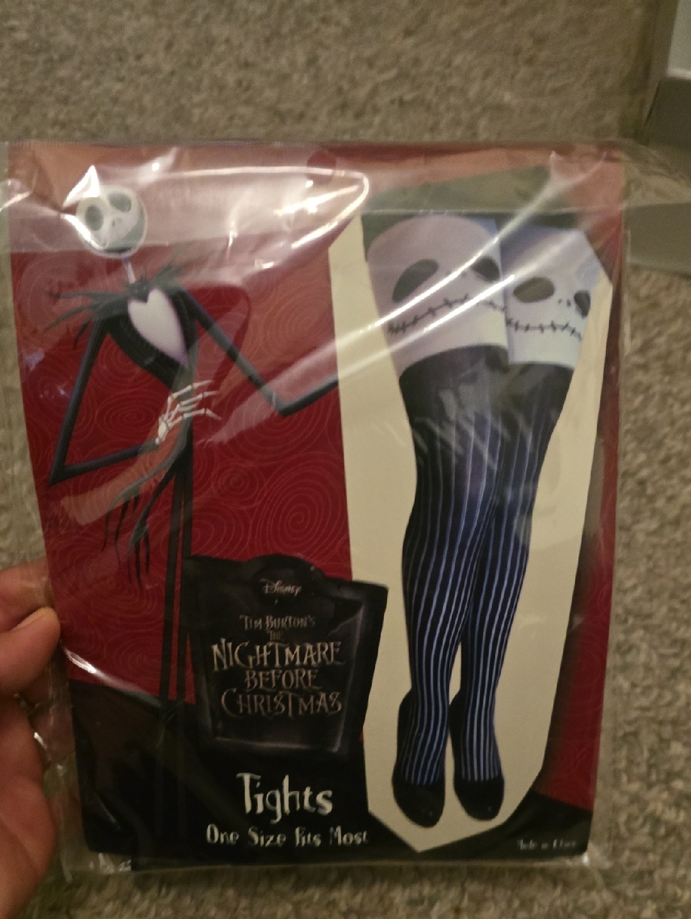 The Nightmare Before Christmas Jack Skellington Womens Tights - Black & White